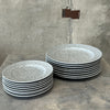 Set of 16 Mikasa Ultra Stone Gray Dinner & Salad Plates
