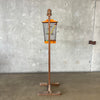 Vintage 1950's Orange Mid Century Modern Bird Cage With Stand