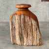 Vintage Hand Turned Live Edge Fence Post Bud Vase/Candle Holder