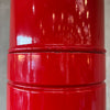 Vintage Mid Century Modern Red Porcelain Enamel Finish Preway Fireplace