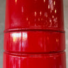 Vintage Mid Century Modern Red Porcelain Enamel Finish Preway Fireplace