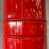 Vintage Mid Century Modern Red Porcelain Enamel Finish Preway Fireplace
