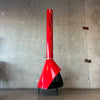 Vintage Mid Century Modern Red Porcelain Enamel Finish Preway Fireplace