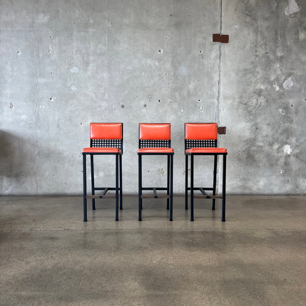 Set of Three Mid Century Barstools