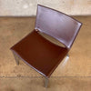 1970s Cattelan Italia Chrome Plated Steel & Leather Lounge Chair