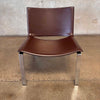 1970s Cattelan Italia Chrome Plated Steel & Leather Lounge Chair