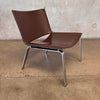 1970s Cattelan Italia Chrome Plated Steel & Leather Lounge Chair