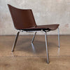 1970s Cattelan Italia Chrome Plated Steel & Leather Lounge Chair