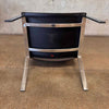 1970s Cattelan Italia Chrome Plated Steel & Leather Lounge Chair