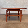 Mid Century Jens Risom Walnut Two-Tier Side Table/End Table