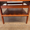 Mid Century Jens Risom Walnut Two-Tier Side Table/End Table