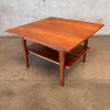 Mid Century Jens Risom Walnut Two-Tier Side Table/End Table