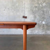 Danish Modern Teak Hidden Leaf Dining Table