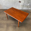 Danish Modern Teak Hidden Leaf Dining Table