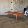 Danish Modern Teak Hidden Leaf Dining Table