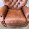 Restoration Hardware Churchill Tufted Leather Recliner