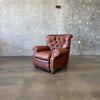 Restoration Hardware Churchill Tufted Leather Recliner