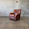 Restoration Hardware Churchill Tufted Leather Recliner