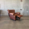 Restoration Hardware Churchill Tufted Leather Recliner