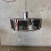 Mid Century Modern 1970s Chrome & Smoked Glass Chandelier