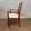 Six Mid Century Modern Cherry Wood Ladder Back Chairs