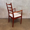 Six Mid Century Modern Cherry Wood Ladder Back Chairs