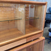 Vintage John Keal for Brown Saltman Bleached Mahogany Credenza + Hutch
