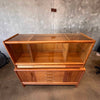 Vintage John Keal for Brown Saltman Bleached Mahogany Credenza + Hutch