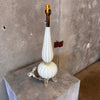 Barovier White Opaline Glass Footed Murano Lamp