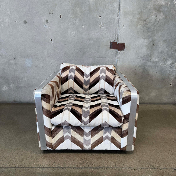 1970's Armchair In The Style of Milo Baughman w/Original Upholstery