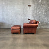 Stickley Leather Lounge Chair and Ottoman
