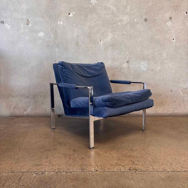 Chrome Milo Baughman Mid Century Modern Chair - All Original
