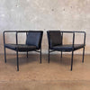 Pair of Black Leather Brenda Arm Chairs by Antonio Citterio for Flexform #1
