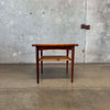 Danish Modern Teak + Cane Side Table by Poul Jensen for Selig