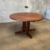 Mid Century Modern Walnut Dining Table w/ Two Leaves