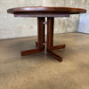 Mid Century Modern Walnut Dining Table w/ Two Leaves