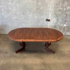Mid Century Modern Walnut Dining Table w/ Two Leaves