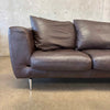 Designer Leather Sofa by Dellarobba in Espresso