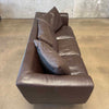 Designer Leather Sofa by Dellarobba in Espresso