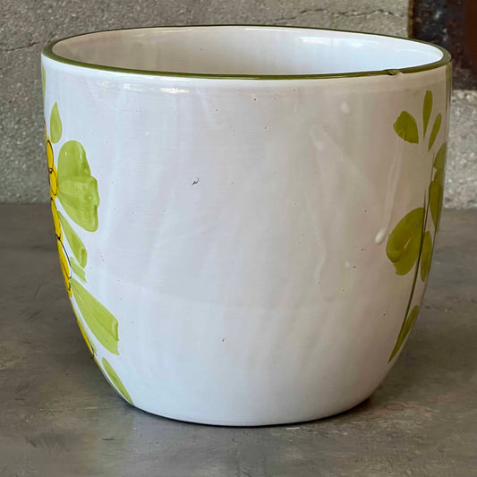Hand Painted Glazed Ceramic Planter. Italian