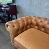 Carmel Leather And Velvet Seat Chesterfield Sofa
