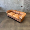 Carmel Leather And Velvet Seat Chesterfield Sofa