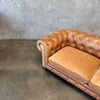 Carmel Leather And Velvet Seat Chesterfield Sofa