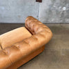 Carmel Leather And Velvet Seat Chesterfield Sofa