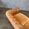 Carmel Leather And Velvet Seat Chesterfield Sofa