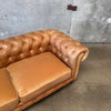 Carmel Leather And Velvet Seat Chesterfield Sofa