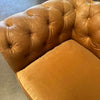 Carmel Leather And Velvet Seat Chesterfield Sofa