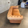 Carmel Leather And Velvet Seat Chesterfield Sofa