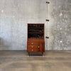Mid Century Modern Walnut And Glass Shelf Cabinet By Stanley