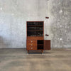 Mid Century Modern Walnut And Glass Shelf Cabinet By Stanley